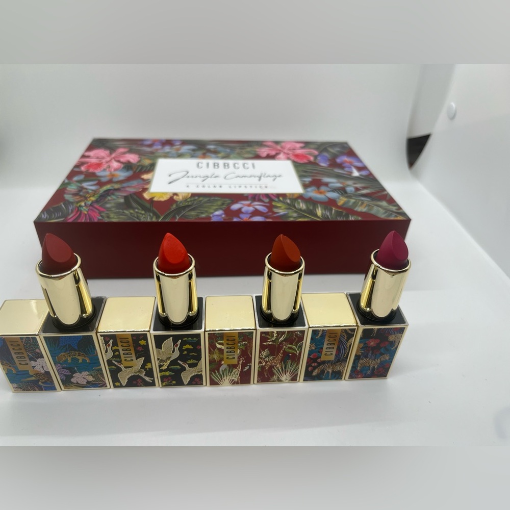 MISKOS Matte Moisturizer Jungle Lipstick~4PCS CIBBCCI Silky LongLasting Waterprf